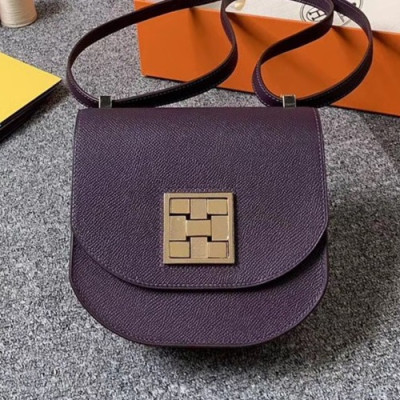 Hermes 2019 Mosaic Epsom Leather Mini Shoulder Bag - 에르메스 2019 모자이크 엡송 레더 여성용 미니 숄더백 HERB0802, 퍼플(금장)