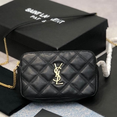 Saint Laurent 2019 Becky Chain Shoulder Cross Bag,19CM - 입생로랑 2019 비키 체인 숄더 크로스백,SLB0532, 19CM,블랙