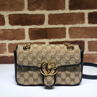 Gucci 2019 GG Marmont Women Shoulder Bag,23CM - 구찌 2019 GG 마몬트 여성용 숄더백 446744,GUB0904,23CM,브라운