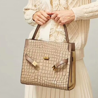 Tory Burch 2019 Leather Tote Shoulder Bag,27cm - 토리버치 2019 레더 토트 숄더백 TBB0261,27cm,그레이