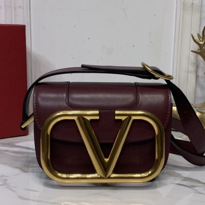 Valentino 2019 Leather Garavani Shoudler Cross Bag,18CM - 발렌티노 2019 가라바니 숄더 크로스백,0032-VTB0918,18CM,와인