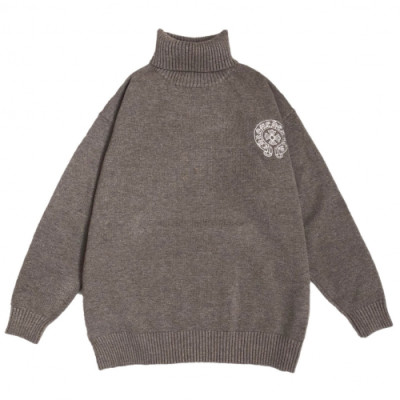 Chrome Hearts 2019 Mens Turtle-neck Sweater - 크롬하츠 2019 남성 터틀넥 스웨터 Chr0079x.Size(m - 2xl).그레이