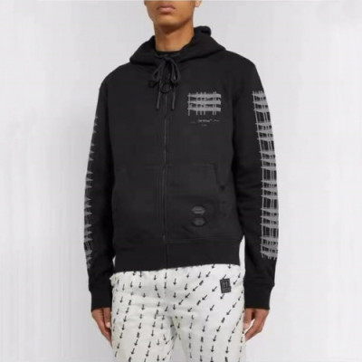 Off-white 2019 Mm/Wm Logo Cotton Oversize HoodT - 오프화이트 2019 남자 로고 코튼 오버사이즈 후드티 Off0275x.Size(xs - l).블랙