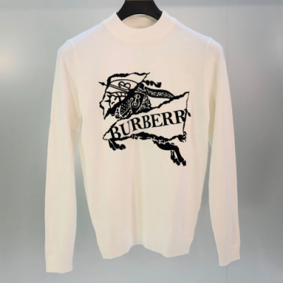 Burberry 2019 Mens Retro Logo Crew-neck Wool Sweater - 버버리 2019 남성 레트로 로고 크루넥 울 스웨터 Bur01680x.Size(m - 3xl).화이트