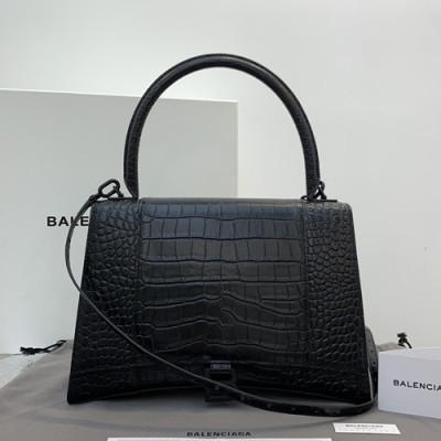 Balenciaga 2019 Leather Tote Shoulder Bag,36CM - 발렌시아가 2019 레더 토트 숄더백,BGB0516,36CM,블랙