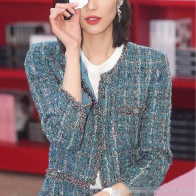 Chanel 2019 Womens Classic Tweed Jacket - 샤넬 2019 여성 클래식 트위드 자켓 Cha0505x.Size(s - l).블루