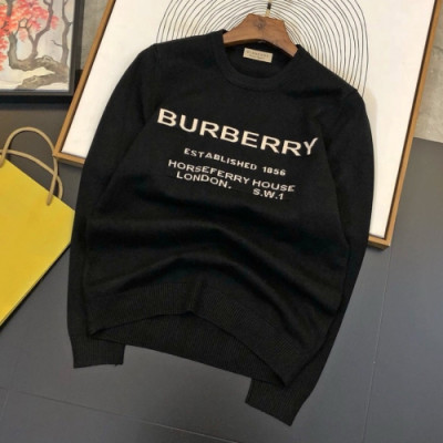 Burberry 2019 Mens Retro Logo Crew-neck Wool Sweater - 버버리 2019 남성 레트로 로고 크루넥 울 스웨터 Bur01688x.Size(m - 3xl).블랙