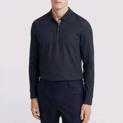 Burberry 2019 Mens Business Cotton Polo Tshirt - 버버리 2019 남성 비지니스 코튼 폴로 긴팔티 Bur01692x.Size(m - 2xl).네이비