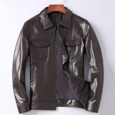 Armani 2019 Mens Business Leather Jacket - 알마니 2019 남성 비지니스 가죽 자켓 Arm0481x.Size(m - 3xl).블랙