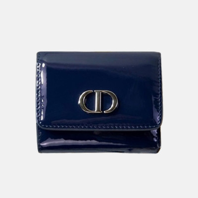 Dior 2019 Ladies CD Buckle Leather Wallet,10cm - 디올 2019 여성용 CD 버클 레더 반지갑  DIOW0015 ,10CM,네이비