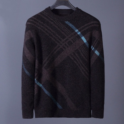 Burberry 2019 Mens Retro Logo Crew-neck Wool Sweater - 버버리 2019 남성 레트로 로고 크루넥 울 스웨터 Bur01697x.Size(m - 3xl).블랙