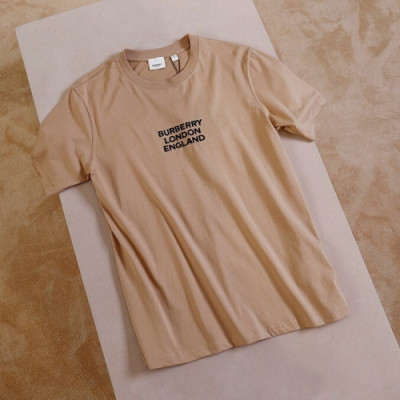 [매장판]Burberry 2019 Mm/Wm Logo Cotton Short Sleeved Tshirt - 버버리 2019 남자 로고 코튼 반팔티 Bur01701x.Size(s - xl).카멜