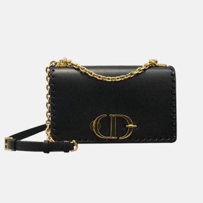 Dior 2019 Ladies CD Buckle Leather Chain Shoulder Bag,24cm - 디올 2019 여성용 CD 버클 레더 체인 숄더백  DIOB0482,24cm,블랙