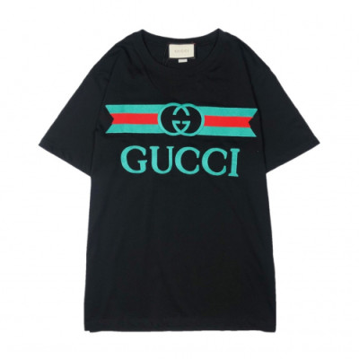 [매장판]Gucci 2019 Mm/Wm Logo Cotton Short Sleeved Tshirt - 구찌 2019 남자 로고 코튼 반팔티 Guc01861x.Size(xs - 2xl).블랙