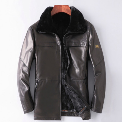 Burberry 2019 Mens Casual Leather Jacket - 버버리 2019 남성 캐쥬얼 가죽 자켓 Bur01726x.Size(l - 4xl).블랙