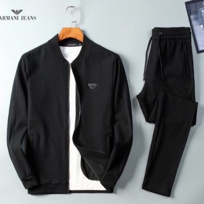 Emporio Armani 2019 Mens Silket Training Clothes&Pants - 알마니 2019 남성 실켓 트레이닝복&팬츠 Arm0493x.Size(l - 5xl).블랙