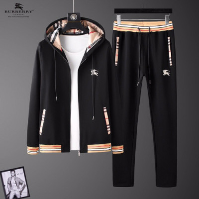 [버버리]Burberry 2019 Mens Logo Casual Cotton Training Clothes&Pants - 버버리 2019 남성 로고 캐쥬얼 코튼 트레이닝복&팬츠 Bur01758x.Size(m - 4xl).블랙