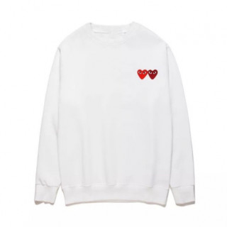 [꼼데가르송]Cdgplay 2019 Mm/Wm Print Heart Cotton Tshirts - 꼼데가르송 남자 프린트 하트 코튼 기모 긴팔티 Cdg0053x.Size(s - xl).화이트