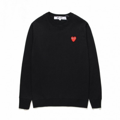 Cdgplay 2019 Unisex Print Heart Cotton Tshirts - 꼼데가르송 남/녀 프린트 하트 코튼 기모 긴팔티 - cdg54x