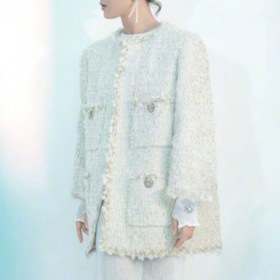 Chanel 2019 Womens Luxury Tweed Jacket - 샤넬 2019 여성 럭셔리 트위드 자켓 Cha0507x.Size(s - l).화이트