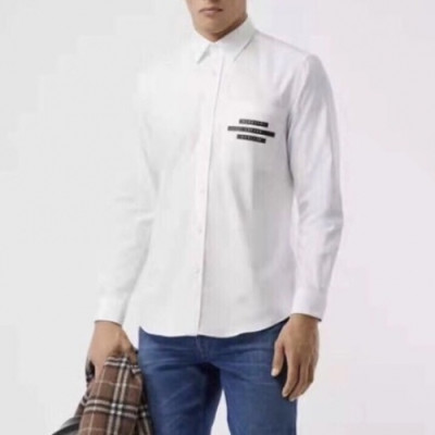 Burberry 2019 Mens Classic Casual Cotton Tshirts - 버버리 2019 남성 클래식 캐쥬얼 코튼 셔츠 Bur01767x.Size(s - 2xl).화이트
