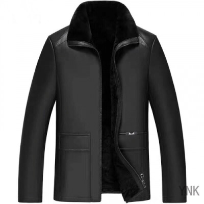 [펜디]Fendi 2019 Mens Business Leather Jacket - 펜디 2019 남성 비지니스 레더 자켓 Fen0491x.Size(l - 5xl).블랙