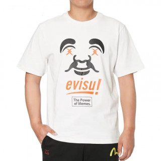 Evisu 2019 Mens Embroidery Evisukuro Cotton Short Sleeved Tshirts - 에비수 2019 남성 자수 갈매기 코튼 반팔티 Evi0032x.Size(s - 3xl).화이트