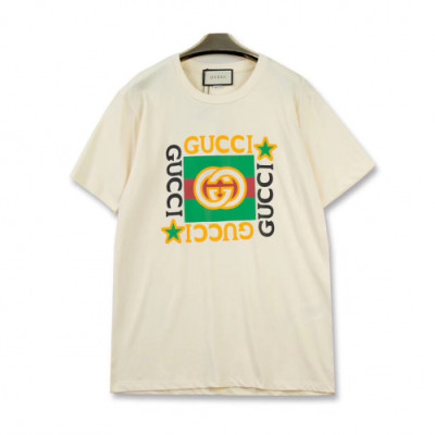 [매장판]Gucci 2019 Mm/Wm Logo Cotton Short Sleeved Tshirts - 구찌 2019 남자 로고 코튼 반팔티 Guc01897x.Size(xs - l).아이보리