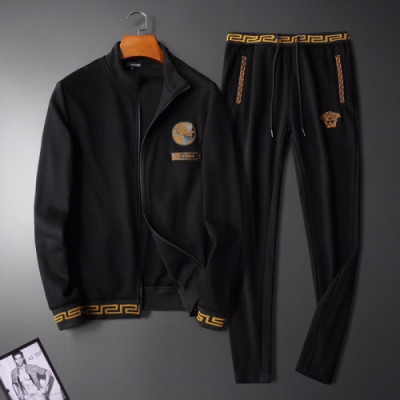 [베르사체]Versace 2019 Mens Logo Training Silket Clothes&Pants - 베르사체 2019 남성 로고 실켓 기모 트레이닝복&팬츠 Ver0442x.Size(m - 4xl).블랙