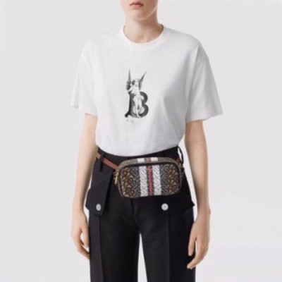 [버버리]Burberry 2019 Mm/Wm Logo Cotton Short Sleeved Tshirts - 버버리 2019 남자 로고 코튼 반팔티 Bur01789x.Size(xs - l).화이트