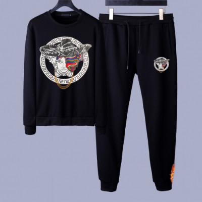 [베르사체]Versace 2019 Mens Logo Training Silket Clothes&Pants - 베르사체 2019 남성 로고 실켓 기모 트레이닝복&팬츠 Ver0458x.Size(m - 4xl).블랙