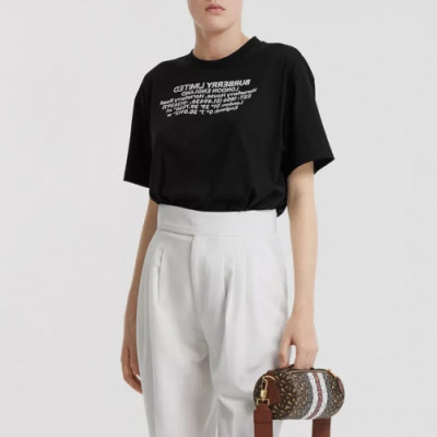 [버버리]Burberry 2019 Mm/Wm Logo Cotton Short Sleeved Tshirts - 버버리 2019 남자 로고 코튼 반팔티 Bur01820x.Size(xs - xl).블랙