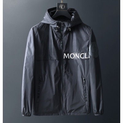 Moncler  2019 Mens Patch Logo Casual Windproof Jackets - 몽클레어 2019 남성 패치 로고 캐쥬얼 방풍 자켓 Moc01315x.Size(m - 2xl).블랙