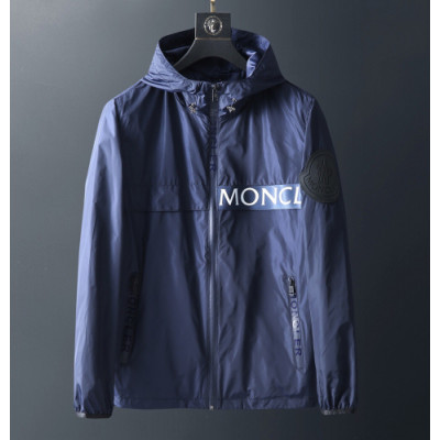 Moncler  2019 Mens Patch Logo Casual Windproof Jackets - 몽클레어 2019 남성 패치 로고 캐쥬얼 방풍 자켓 Moc01317x.Size(m - 2xl).블루