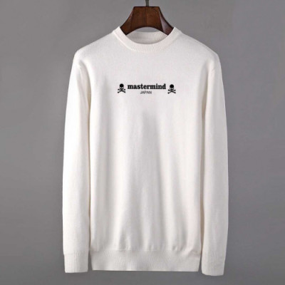 Mastermind Japan Mens Wool Sweater - 마스터마인드 2020 남성 로고 울 스웨터 Mas0050x.Size(m - 3xl).화이트