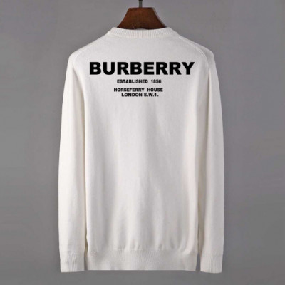Burberry 2019 Mens Retro Logo Crew-neck Wool Sweater - 버버리 2019 남성 레트로 로고 크루넥 울 스웨터 Bur01838x.Size(m - 3xl).화이트