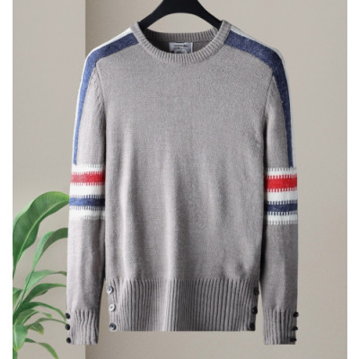 [톰브라운]Thom Browne 2020 Mens Strap Crew-neck Wool Sweaters - 톰브라운 2020 남성 스트랩 크루넥 울 스웨터 Thom0471x.Size(m - 2xl).그레이