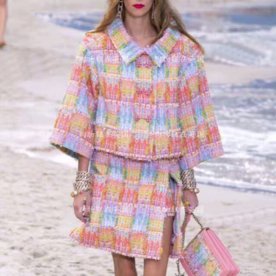 [샤넬]Chanel 2020 Womens Luxury Tweed Jackets - 샤넬 2020 여성 럭셔리 트위드 자켓 Cha0514x.Size(s - l).핑크