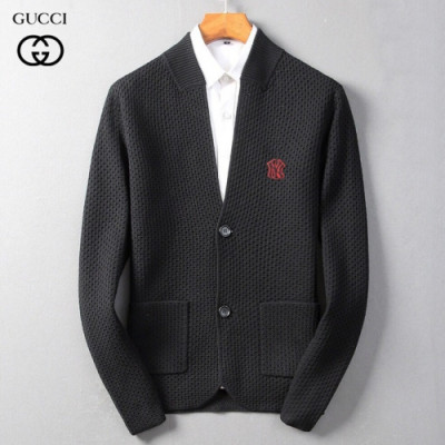 [구찌]Gucci 2020 Mens Logo Basic V-neck Wool Cardigan - 구찌 2020 남성 로고 베이직 브이넥 울 가디건 Guc01958x.Size(m - 3xl).블랙