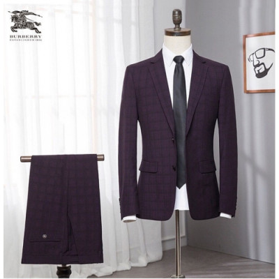 [버버리]Burberry 2020 Mens Business Cotton Suit Jackets&Slacks - 버버리 2020 남성 비지니스 코튼 슈트 자켓&슬랙스 Bur01859x.Size(m - 2xl).버건디