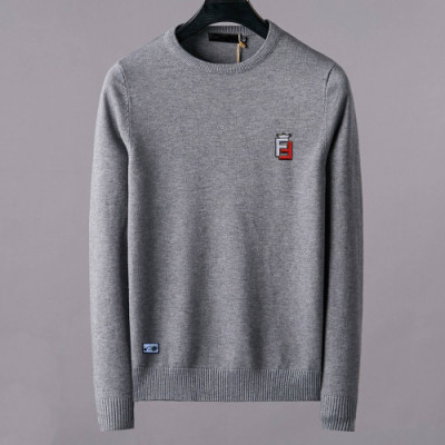 [펜디]Fendi 2020 Mens Logo Crew-neck Wool Sweaters - 펜디 2020 남성 로고 크루넥 울 스웨터 Fen0509x.Size(m - 3xl).2컬러(그레이/버건디)