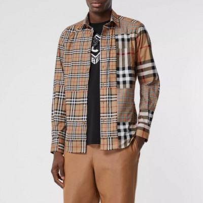 [버버리]Burberry 2020 Mm/Wm Vintage Casual Cotton Tshirts - 버버리 2020 남자 빈티지 캐쥬얼 코튼 셔츠 Bur01872x.Size(xs - xl).카멜