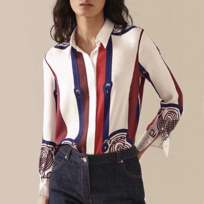 [에르메스]Hermes 2020 Womens Trendy Silk Tshirts - 에르메스 2020 여성 트렌디 실크 셔츠 Her0348x.Size(s - xl).화이트