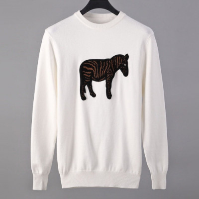 [에르메스]Hermes 2020 Mens Crew-neck Wool Sweater - 에르메스 2020 남성 크루넥 울 스웨터 Her0354x.Size(m - 3xl).화이트