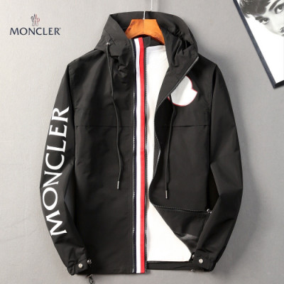 [몽클레어]Moncler 2020 Mens Patch Logo Casual Windproof Jackets - 몽클레어 2020 남성 패치 로고 캐쥬얼 방풍 자켓 Moc01339x.Size(m - 3xl).블랙