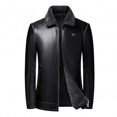 [알마니]Armani 2020 Mens Casual Leather Jackets - 알마니 2020 남성 로고 캐쥬얼 가죽 자켓 Arm0556x.Size(m - 3xl).블랙