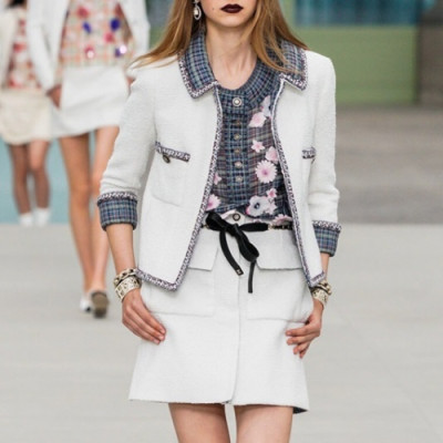 [샤넬]Chanel 2020 Womens Luxury Tweed Jackets - 샤넬 2020 여성 럭셔리 트위드 자켓 Cha0526x.Size(s - l).화이트