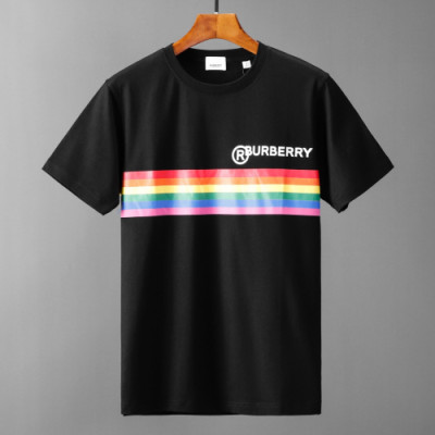 [버버리]Burberry 2020 Mm/Wm Logo Cotton Short Sleeved Tshirts - 버버리 2020 남자 로고 코튼 반팔티 Bur01919x.Size(m - 2xl).블랙