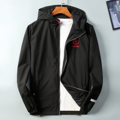 [샤넬]Chanel 2020 Mens Logo Windproof Jackets - 샤넬 2020 남성 로고 방풍 자켓 Cnl0527x.Size(m - 3xl).블랙