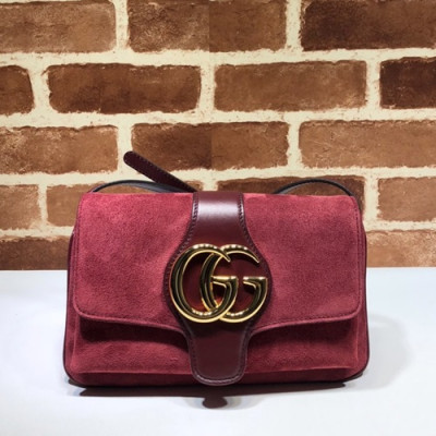 Gucci 2019 Arli Suede Shoulder Bag,25CM - 구찌 2019 알리 스웨이드 숄더백 550129,GUB0920,25CM,레드